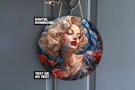 Faux Stained Glass Marilyn Monroe Door