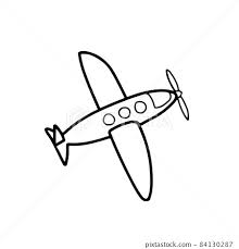 Plane Simple Doodle Icon Airplane