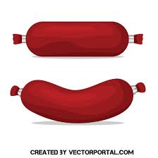 Grilled Sausage Vector Art Icon Graphic