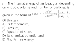 The Internal Energy Of An Ideal Gas
