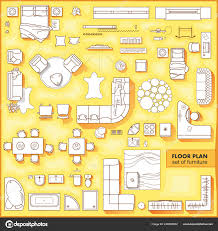Floor Plan Icons Set Design Interior