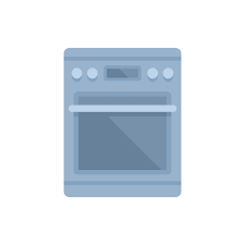Hot Oven Icon Flat Vector Electric