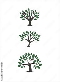Tree Logo Icon Set Ilration Design