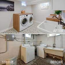 Before After Basement Laundry