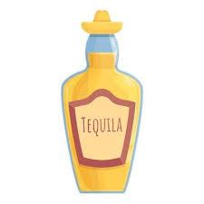 Tequila Drink Bottle Icon Cartoon
