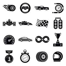 Race Car Vector Art Icons And