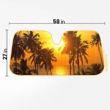 Car Sun Shade Sunset Beach Front Window