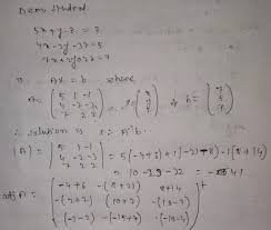 Matrix Method 5x Y Z 7 4x 2y 3z 5
