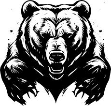 Grizzly Bear Icon Silhouette Logo