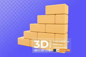 3d Render Wall Brick Icon Gráfico Por