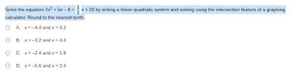 Solve The Equation 2x 2 5x 8 5 2x