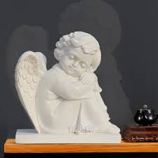 Marble Cherub Statues Stone Sitting