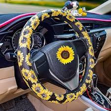 Evankin Sunflower Steering Wheel Cover