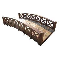 Arched Wood Garden Swan Bridge