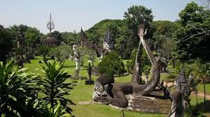 Buddha Park In Vientiane Laos Stock