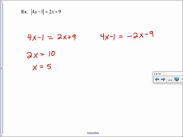 Solving Absolute Value Equations And