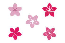 Sakura Flower Icon Logo Graphic By