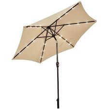 Iron Market Solar Tilt Patio Umbrella