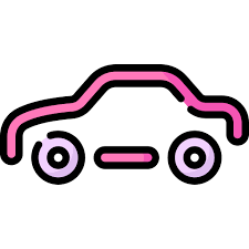 Neon Car Free Transport Icons