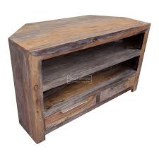 Joda Grey Sheesham Wood Corner Tv Stand