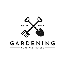Gardening Tools Crossed Icon Flat Logo