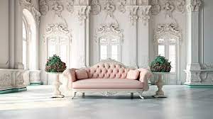 Elegant Baroque Sofa In A Vintage