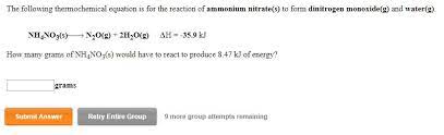 Following Thermochemical Equation