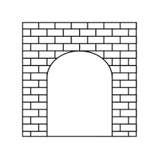 Arch Of Bricks Icon In Cartoon Style
