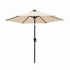 Steel Market Solar Tilt Patio Umbrella