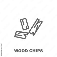 Wood Chips Icon Element Of Row