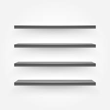 Premium Vector Black Empty Shelves On