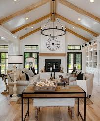 33 cozy living rooms with wooden beams