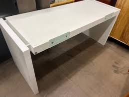 Large White Modern High Gloss Desk