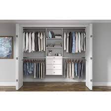 White Wood Closet System Wh17