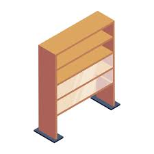 Bench Icon Isometric Wooden Fence