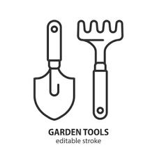 Garden Tools Line Drawing Images