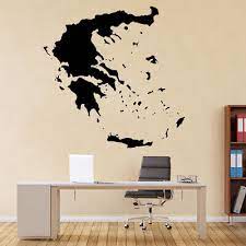 Greece Map Wall Sticker Ws 32861