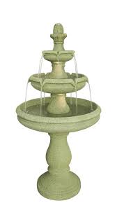 H Resin Tiered Outdoor Fountain Pump