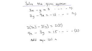 Solved Solve The Given Systems Of