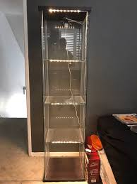 Ikea Detolf Glass Display Case With Led