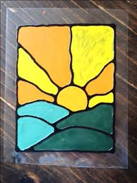 Fake Stained Glass Made With Glue And