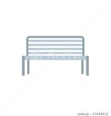 Outdoor Metal Bench Icon Flat Styleのイ