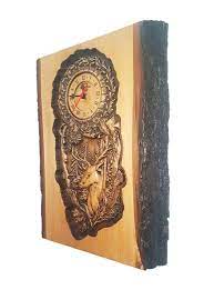 Carved Wooden Wall Clock Wall Decor