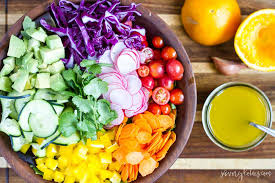 Rainbow Salad With Orange Vinaigrette