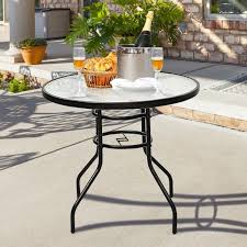 32 Inch Patio Tempered Glass Steel