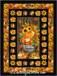Fall Pumpkin And Leaves Quilt Pattern