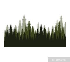 Wall Mural Trees Forest Field Icon