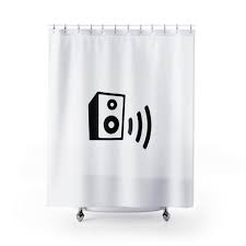 Speaker Shower Curtain Amp Up