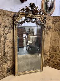 Large 19th C Wall Mirror With Carved
