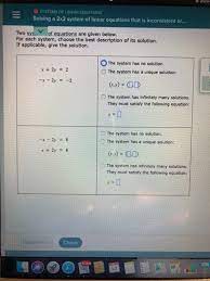 Linear Equations Solving A 2x2 System